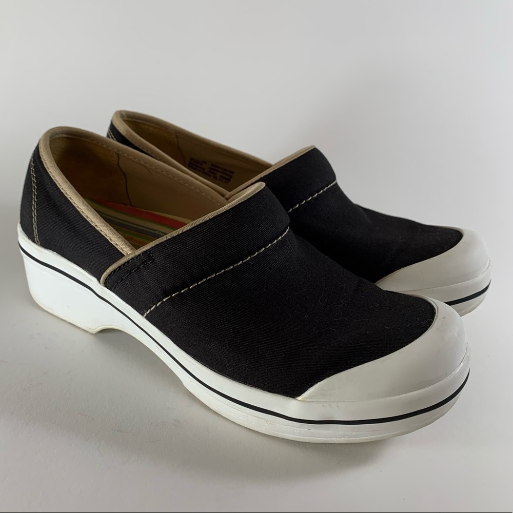 Dansko Volley Canvas Vegan Black Clogs
